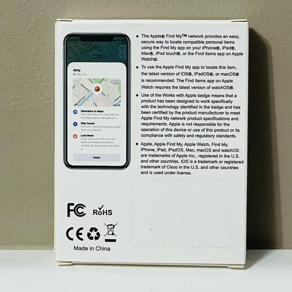 RSH MFi Certified Smart Tag "itag03” BT/GPS Tracker/ work w/ FindmyiOS 🚘/🔑/🐶 - Picture 7 of 7